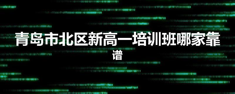 青岛市北区新高一培训班哪家靠谱