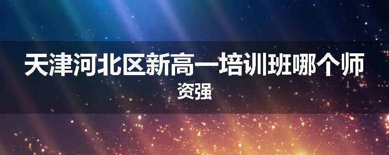天津河北区新高一培训班哪个师资强
