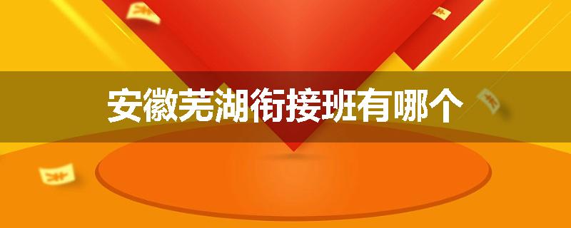 安徽芜湖衔接班有哪个