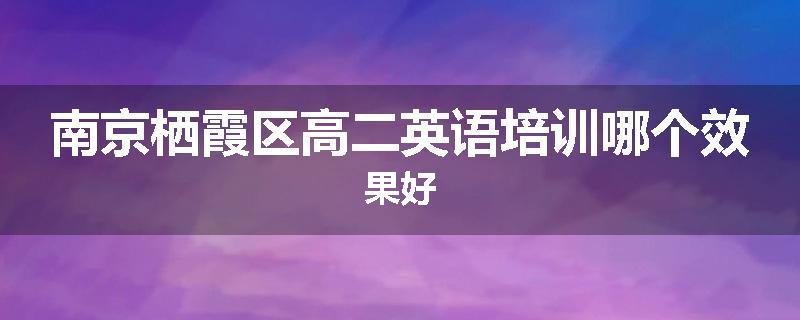 南京栖霞区高二英语培训哪个效果好