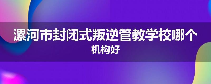 漯河市封闭式叛逆管教学校哪个机构好