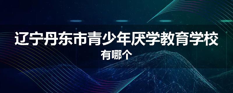 辽宁丹东市青少年厌学教育学校有哪个
