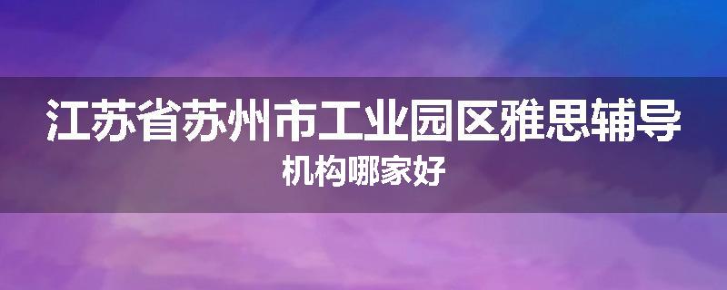 江苏省苏州市工业园区雅思辅导机构哪家好