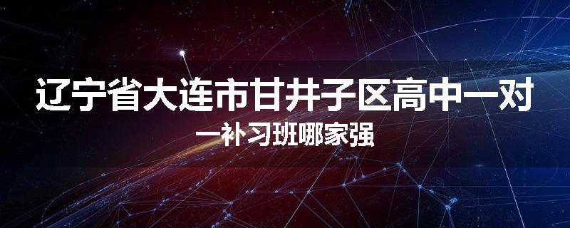 辽宁省大连市甘井子区高中一对一补习班哪家强