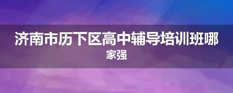 济南市历下区高中辅导培训班哪家强