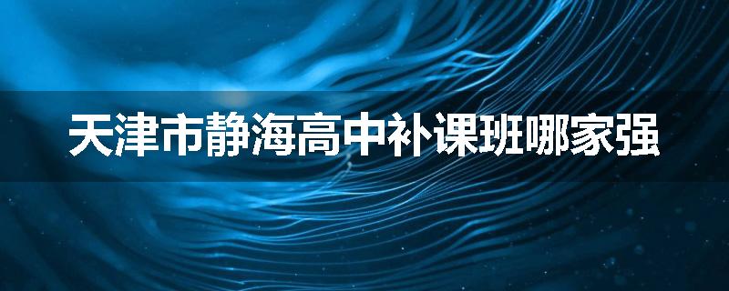 天津市静海高中补课班哪家强