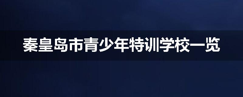 秦皇岛市青少年特训学校一览