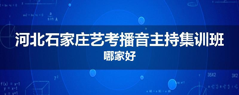 河北石家庄艺考播音主持集训班哪家好