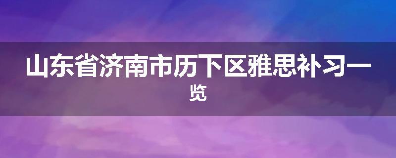 山东省济南市历下区雅思补习一览