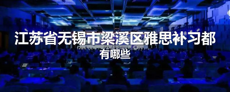 江苏省无锡市梁溪区雅思补习都有哪些