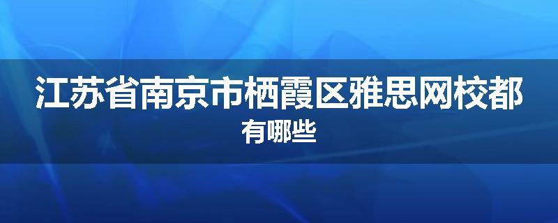 江苏省南京市栖霞区雅思网校都有哪些