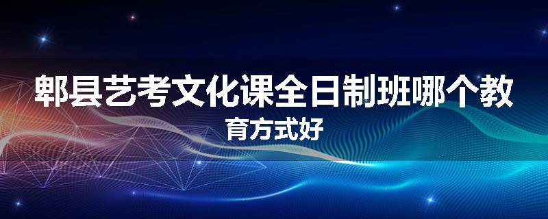 郫县艺考文化课全日制班哪个教育方式好