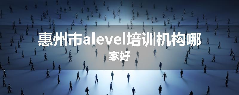 惠州市alevel培训机构哪家好