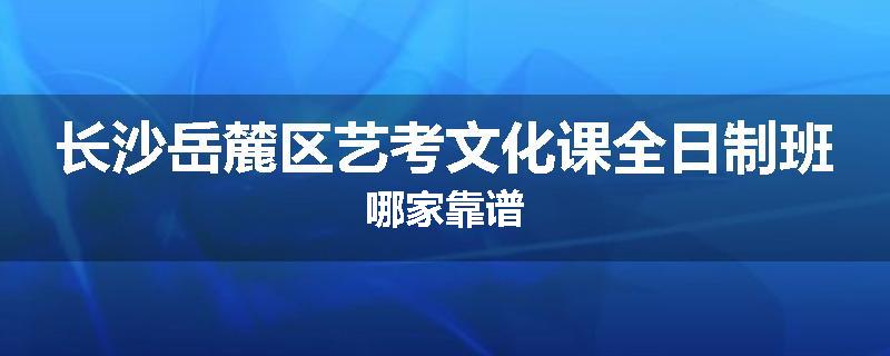 长沙岳麓区艺考文化课全日制班哪家靠谱