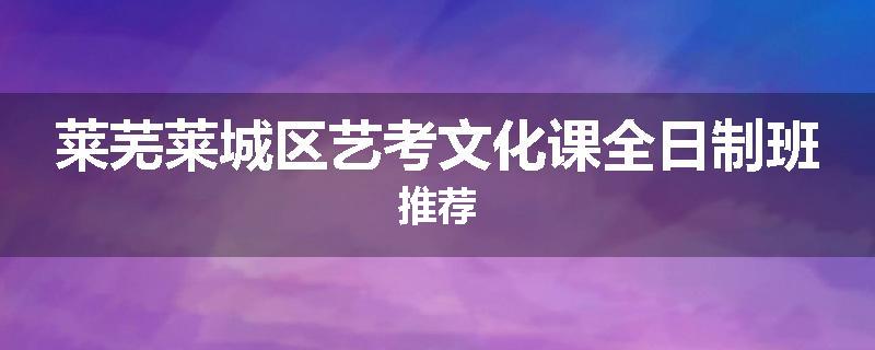 莱芜莱城区艺考文化课全日制班推荐