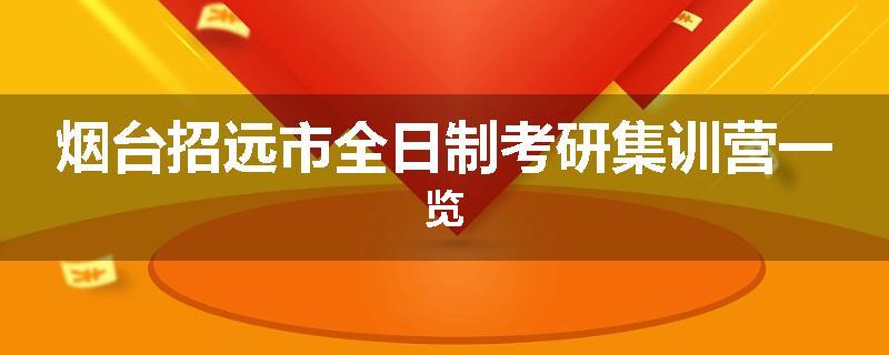 烟台招远市全日制考研集训营一览