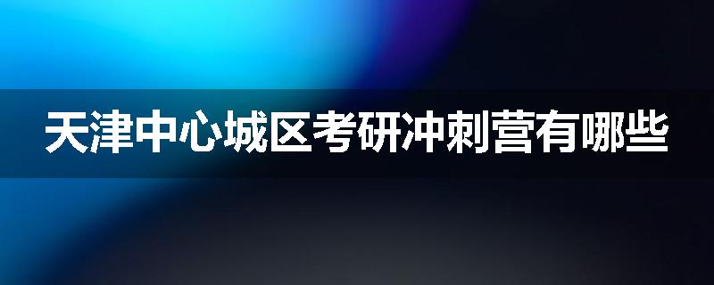 天津中心城区考研冲刺营有哪些