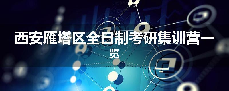 西安雁塔区全日制考研集训营一览