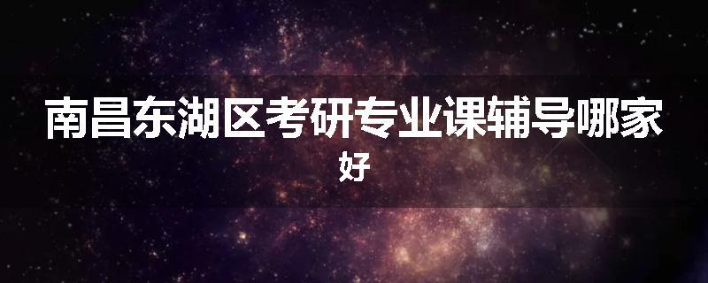南昌东湖区考研专业课辅导哪家好