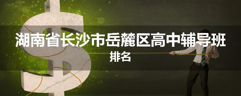 湖南省长沙市岳麓区高中辅导班排名