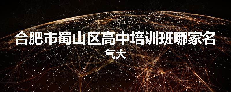 合肥市蜀山区高中培训班哪家名气大