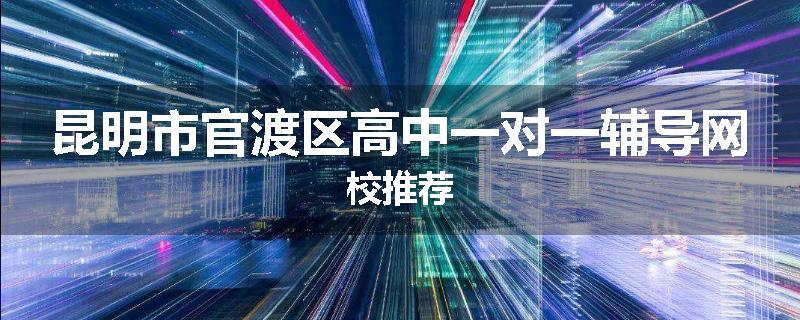 昆明市官渡区高中一对一辅导网校推荐