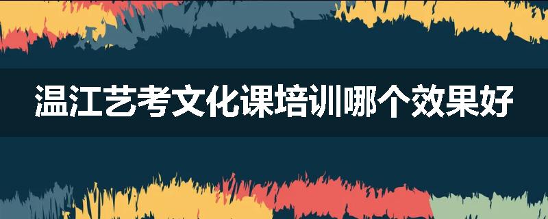 温江艺考文化课培训哪个效果好
