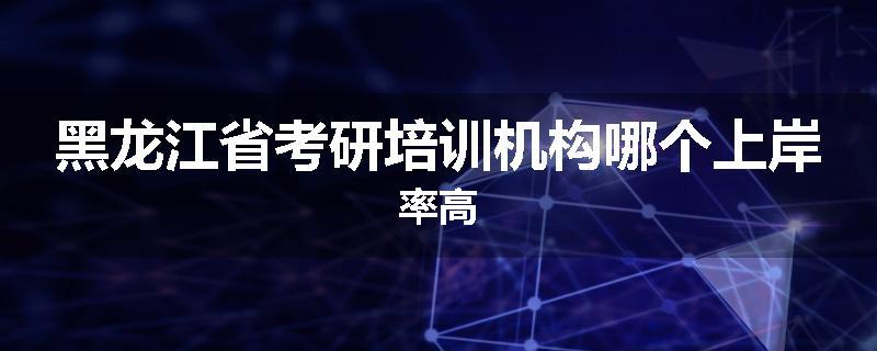 黑龙江省考研培训机构哪个上岸率高