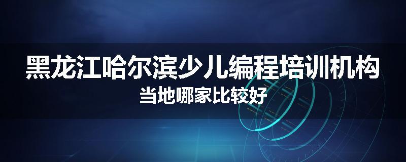 黑龙江哈尔滨少儿编程培训机构当地哪家比较好