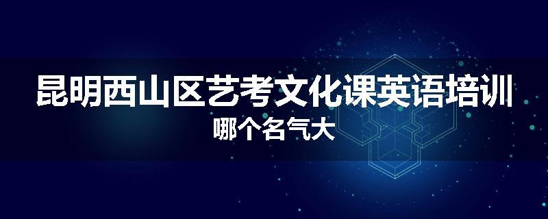 昆明西山区艺考文化课英语培训哪个名气大