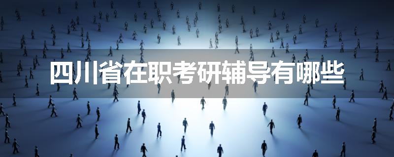 四川省在职考研辅导有哪些