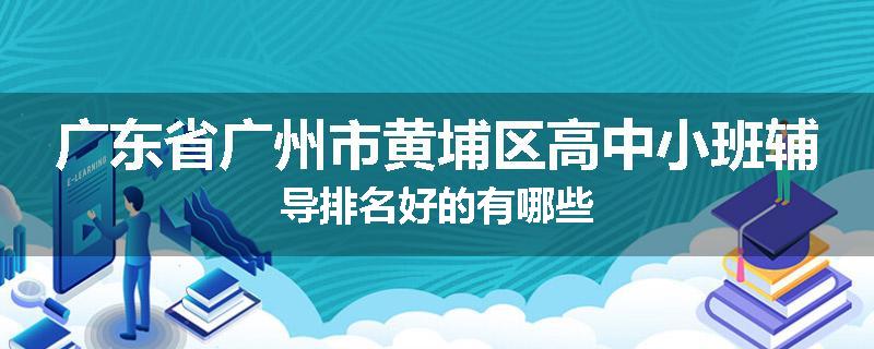 广东省广州市黄埔区高中小班辅导排名好的有哪些