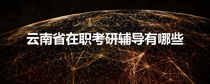 云南省在职考研辅导有哪些