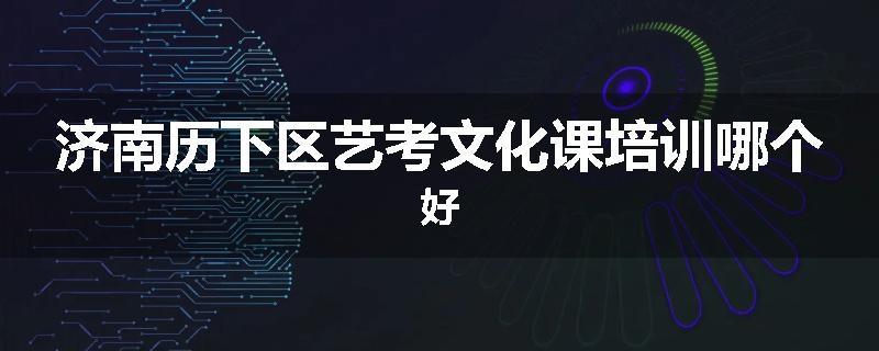 济南历下区艺考文化课培训哪个好