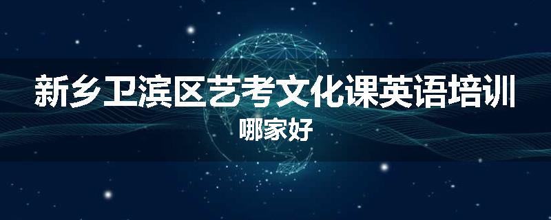 新乡卫滨区艺考文化课英语培训哪家好