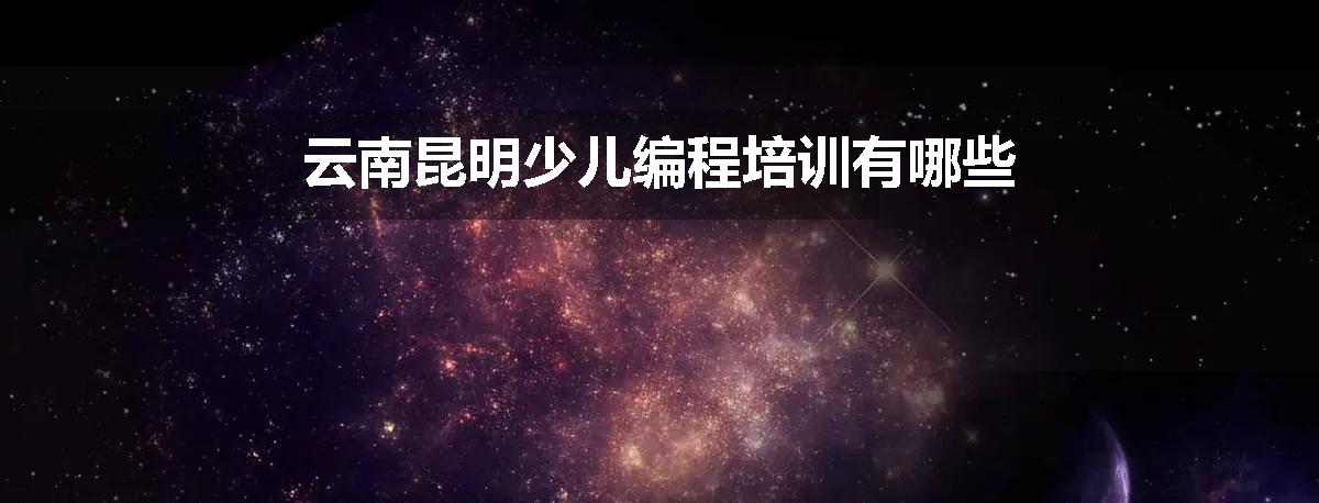 云南昆明少儿编程培训有哪些