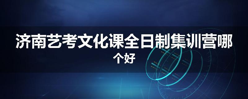 济南艺考文化课全日制集训营哪个好