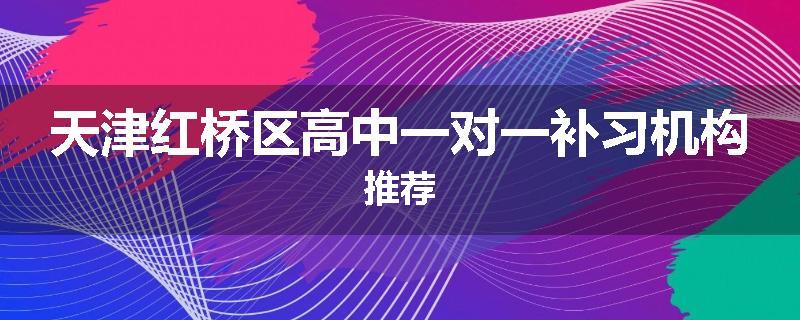 天津红桥区高中一对一补习机构推荐