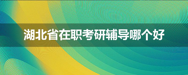 湖北省在职考研辅导哪个好