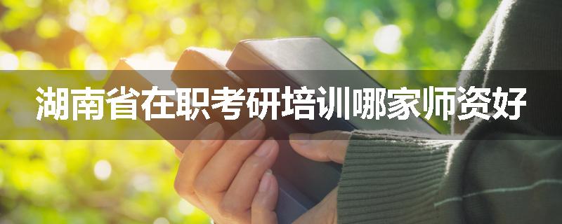 湖南省在职考研培训哪家师资好