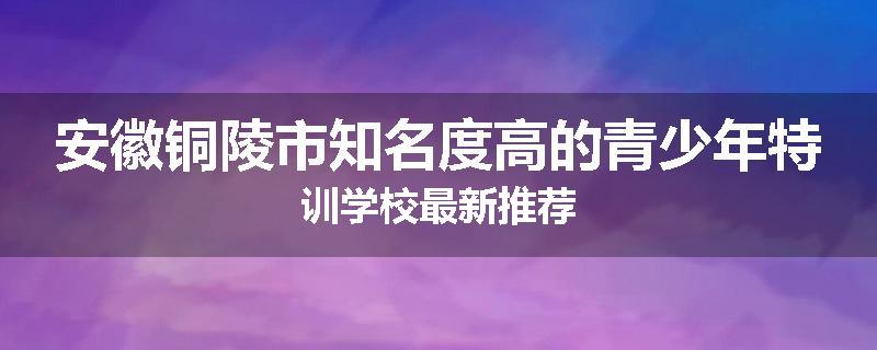 安徽铜陵市知名度高的青少年特训学校最新推荐
