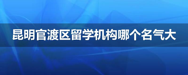 昆明官渡区留学机构哪个名气大