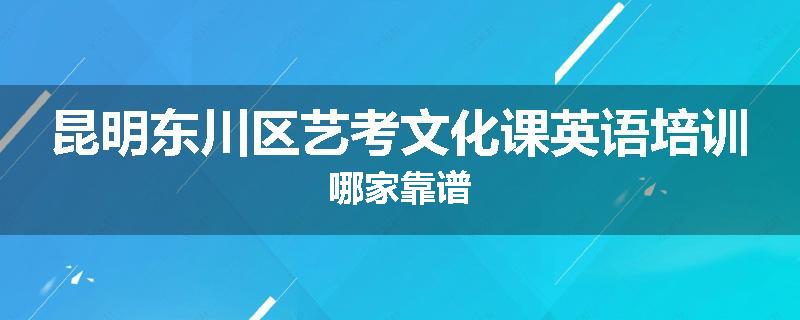 昆明东川区艺考文化课英语培训哪家靠谱