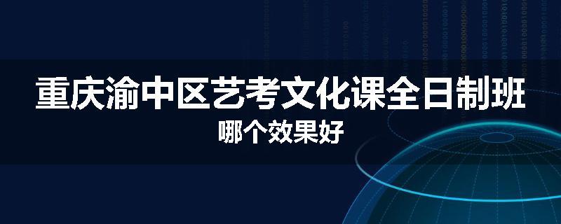 重庆渝中区艺考文化课全日制班哪个效果好