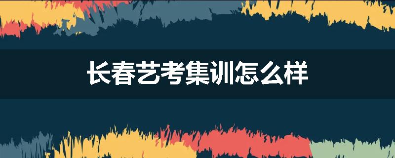长春艺考集训怎么样