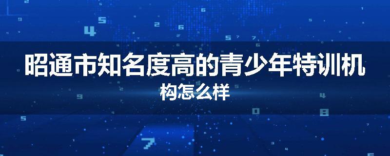 昭通市知名度高的青少年特训机构怎么样