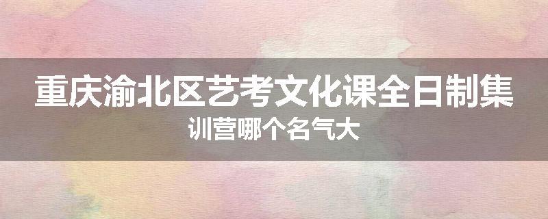 重庆渝北区艺考文化课全日制集训营哪个名气大