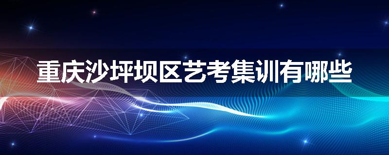 重庆沙坪坝区艺考集训有哪些