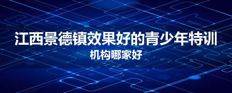 江西景德镇效果好的青少年特训机构哪家好