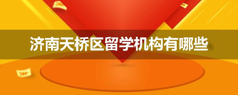 济南天桥区留学机构有哪些